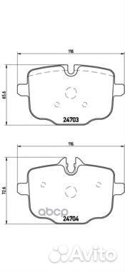 Тормозная колодка дисковая P06061 Brembo