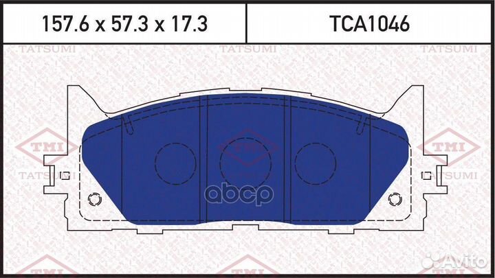 Колодки тормозные Toyota Camry 07- TCA1046 tatsumi