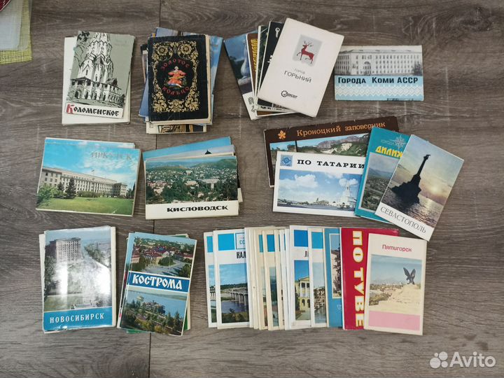 Наборы открыток СССР Города разных издательств