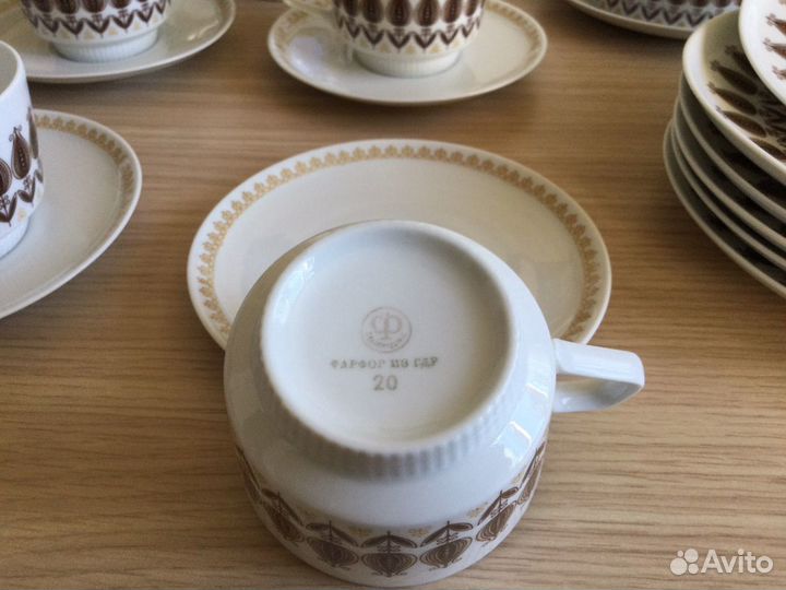 Чайный сервиз фарфор гдр без золотых каёмок