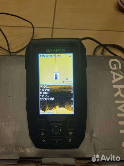 Garmin Striker Plus 4CV + GT20 + аккумулятор