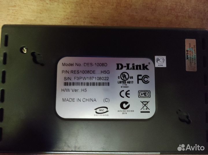 Коммутатор D-Link DES-1008D