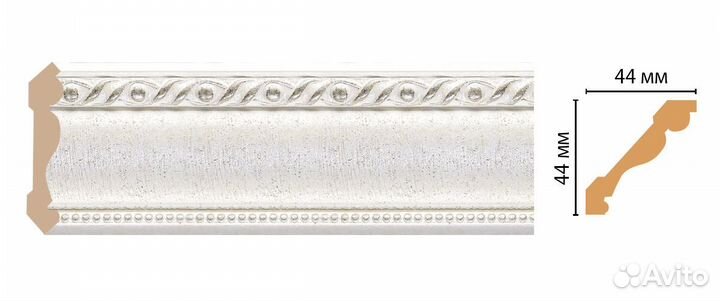 Плинтус потолочный decomaster 124-42 44x44x2400мм