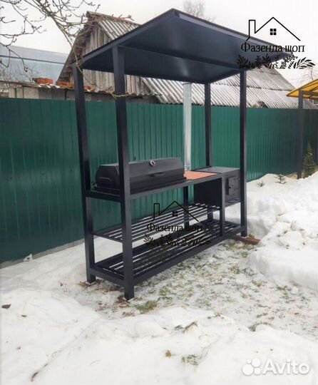 Мангал с крышей