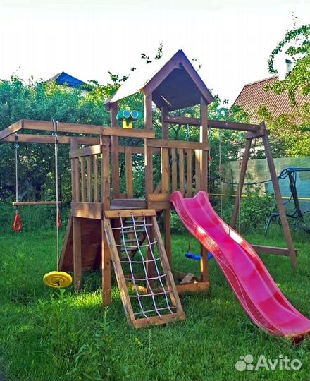 Детский комплекс, горка и качели