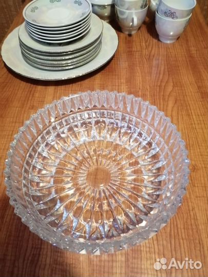 Ваза хрустальная ссср(конфетница)