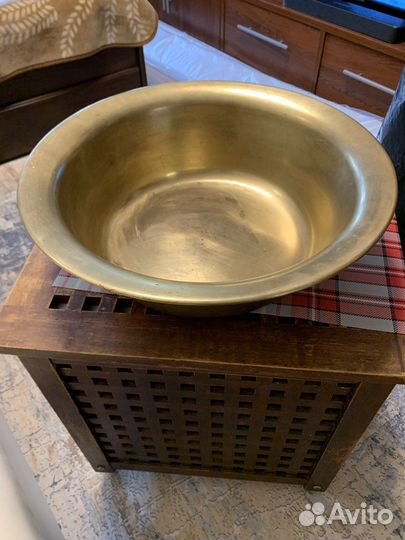Латунный таз для варенья