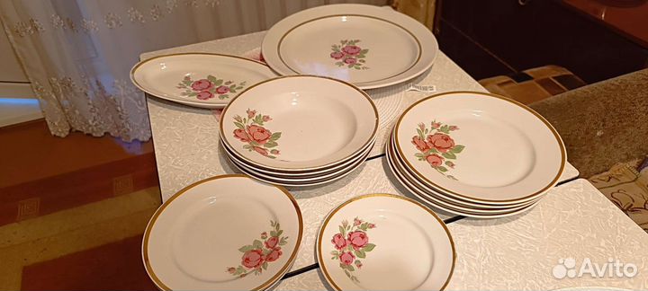 Тарелка СССР, 5 шт; столовый сервис