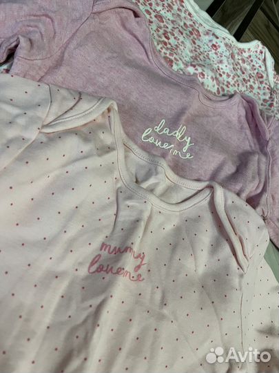Боди mothercare вещи пакетом на девочку 86 92