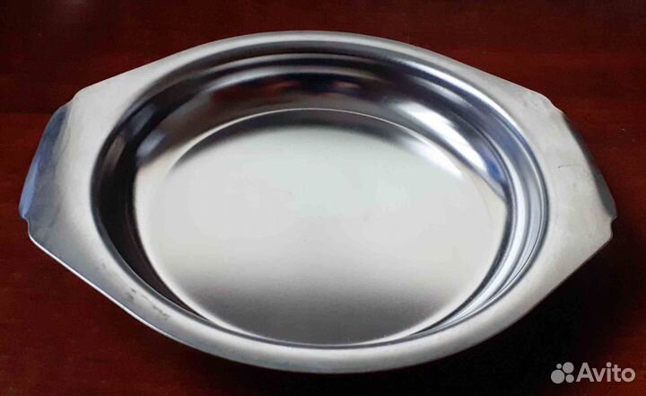 Тарелка миска селедочница нержавеющая СССР