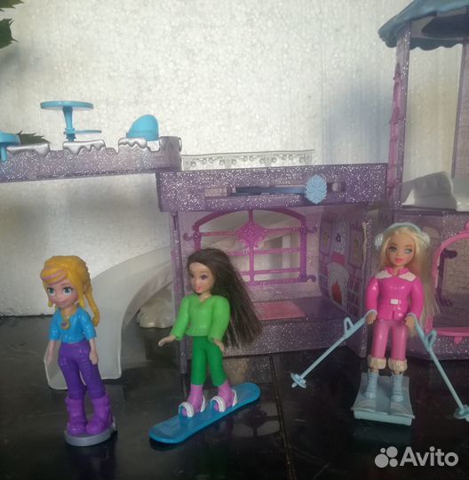 Зимняя горка и канатная дорога для Polly Pocket