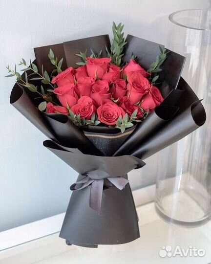 Яркий Букет Из Красных Роз