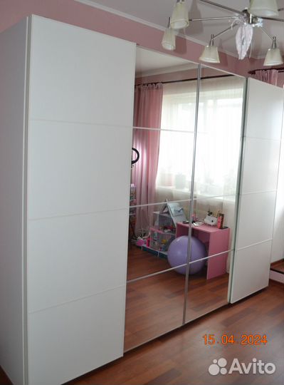 Шкаф купе икеа 3 метра с зеркалом