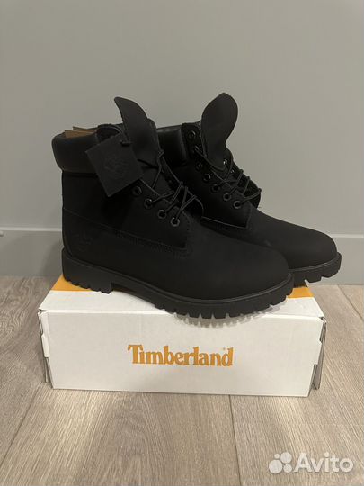 Ботинки черные Timberland мужские без меха