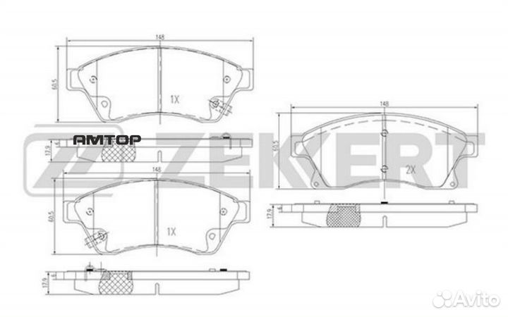 Zekkert BS1301 BS-1301 zekkert Колодки торм. диск