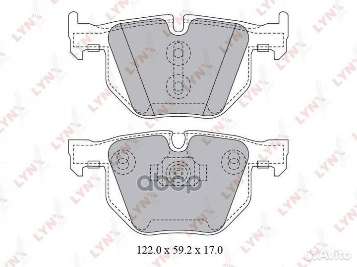 Колодки тормозные дисковые зад BD1428 lynxauto