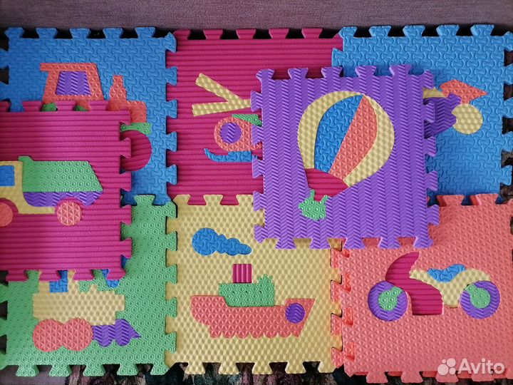 Развивающий коврик Tiny love, Коврик-пазлы, лыжи