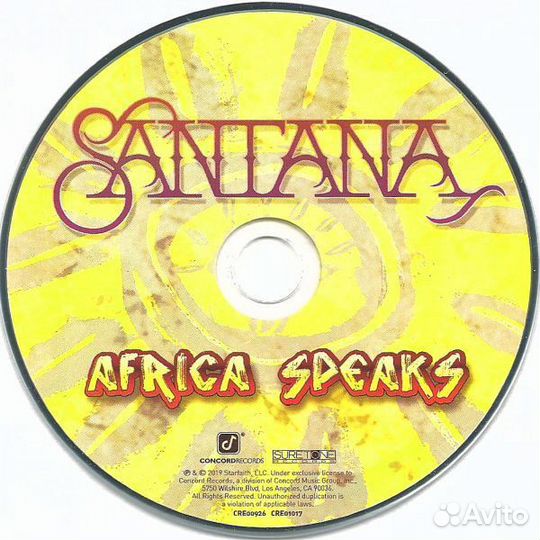 CD Santana – Africa Speaks (USA) Новый, запечатан