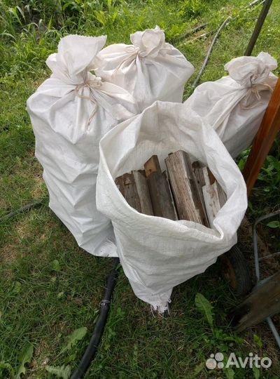 Дрова сухие в мешках