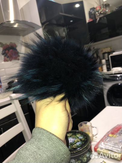 Помпон енот 2 штуки 23 см