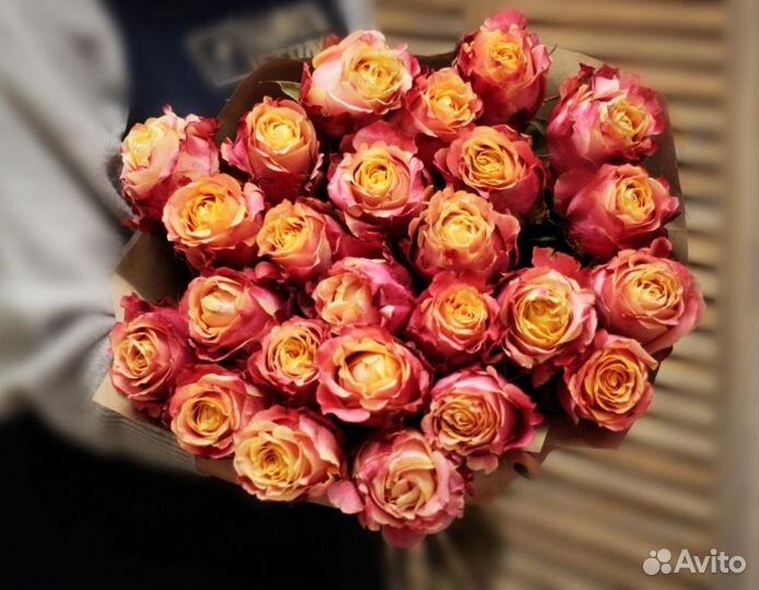 Цветы Доставка Розы эквадорские 25 шт Премиум 3D