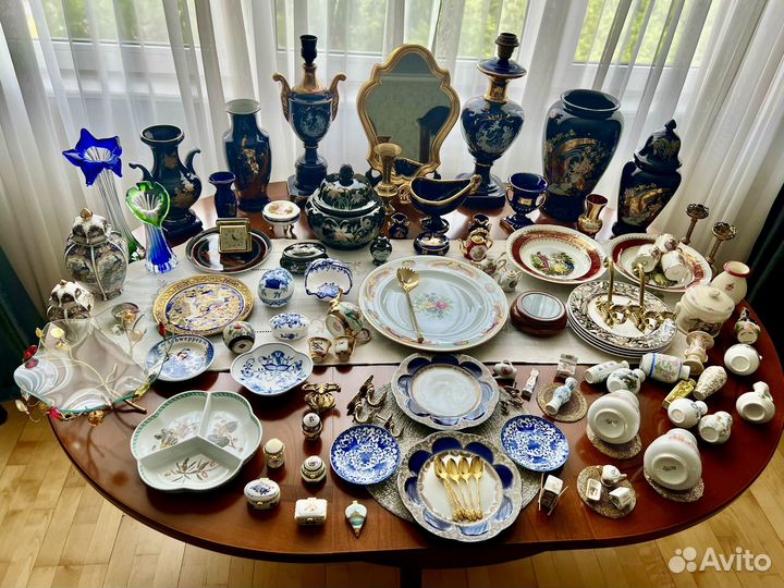 Шкатулки, вазы, подсвечники, посуда из Франции