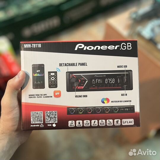 Автомагнитола Pioneer MVH-T911B со съемной панелью