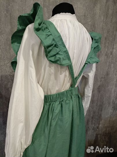 Сарафан с рюшами винтажный ретро