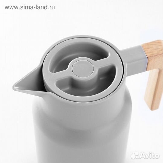 Термос-кофейник 1 л, стеклянная колба, 25 х 18 х 2