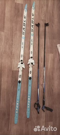 Беговые лыжи+палки для лыж