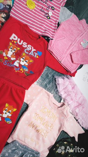 Вещи пакетом на девочку 80-86