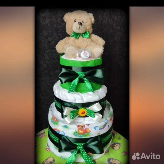 Торт из памперсов подгузников