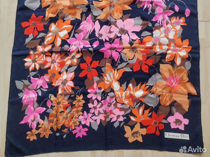 Платок шелковый Christian Dior винтаж 80-е годы