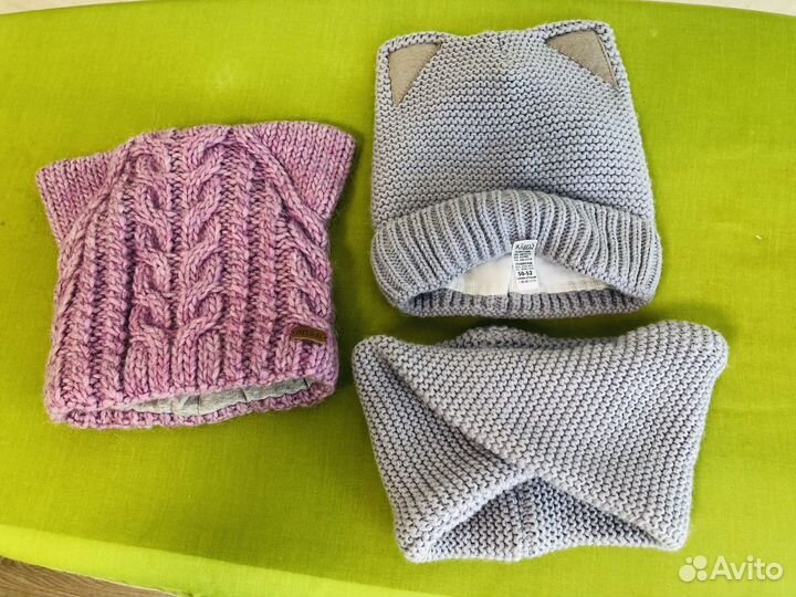 Шапки зимние варежки reima