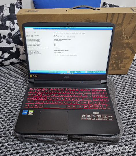 Acer Nitro 5 15.6, i5 11400H, 16/512, RTX3050. New