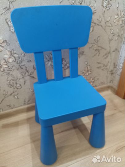 Синий стул Икеа Маммут