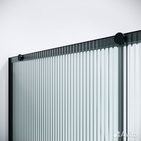 Душевая дверь Niagara Nova 110 NG-84-L11FHB профиль черный матовый/стекло рифленое