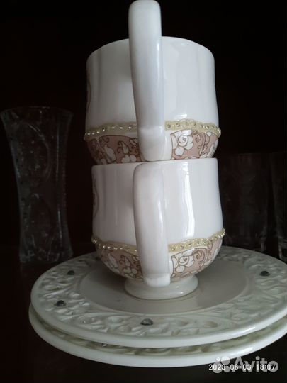 Кофейная пара Ажур