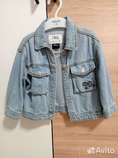 Джинсовая куртка zara 92