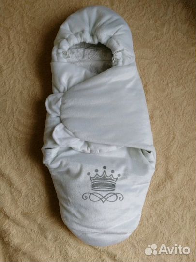 Конверт кокон на выписку для новорожденных