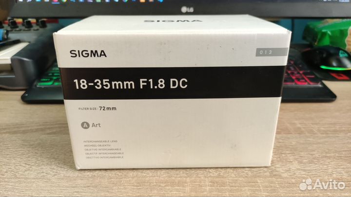 Объектив Sigma 18-35mm f1/8 DC Canon