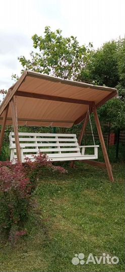 Садовые Качели из дерева 2 х местные