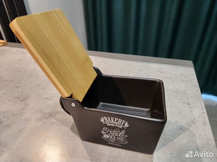 Сахарница, банка для соли 300 мл бамбуковая крышка