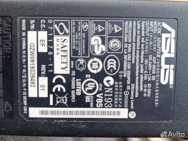 Блок питания для ноутбука asus 19v
