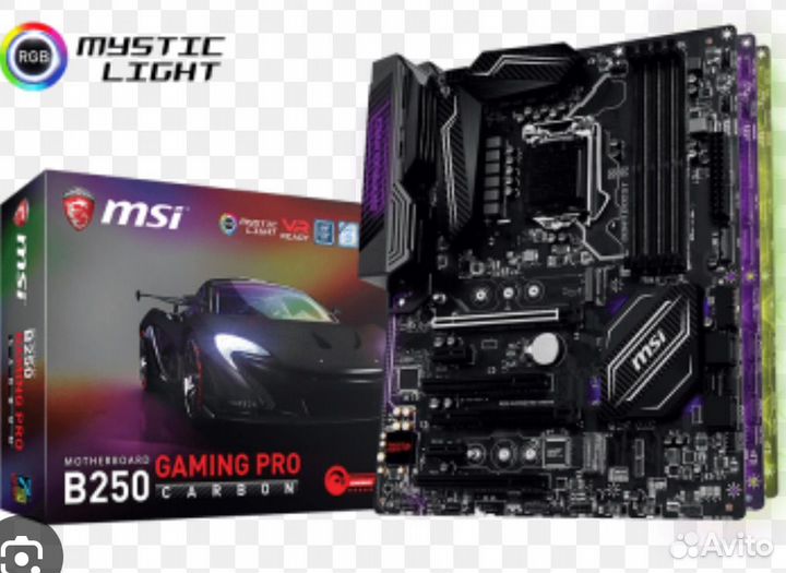 Мат.плата msi b250 gaming pro +i5 7500+16gb памяти