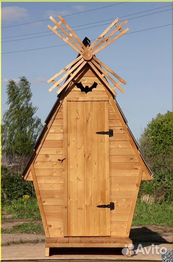 Дачный туалет деревянный HAT116
