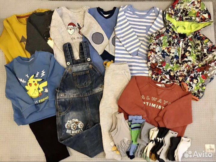 Детские вещи на мальчика пакетом, размер 74-86