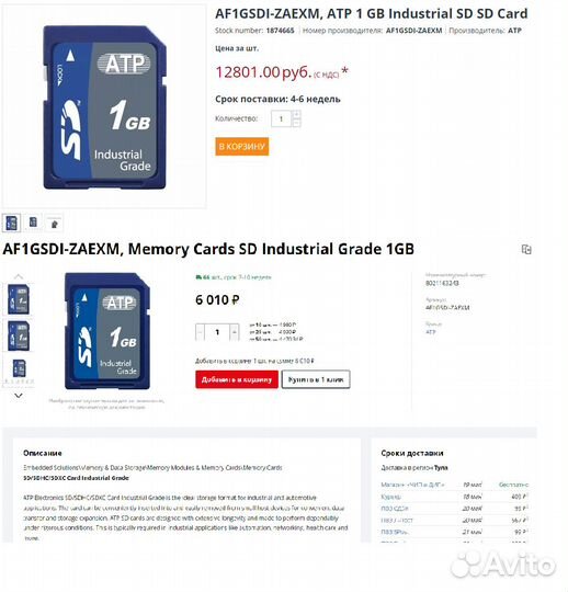 Карта памяти SD ATP