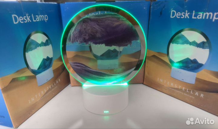 Светильник лампа ночник живая 3D картина Песок