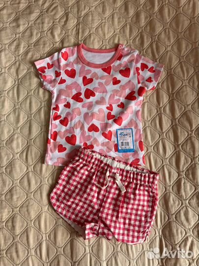 Комплект шорты и футболка для девочки 80/86